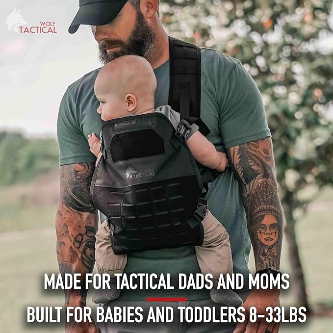 Wolf Tactical Baby Carrier for Men - Military Dad Carrier for Infants and Toddlers
