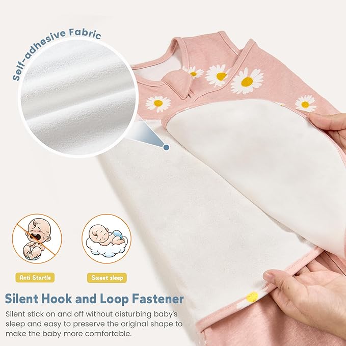 ZIGJOY Baby Swaddle Sleep Sack, 1.0 TOG Sleep Sack Swaddles for Newborns & infant 6-12 Months 100% Cotton Baby Wearable Blanket for Newborn Registry Essentials