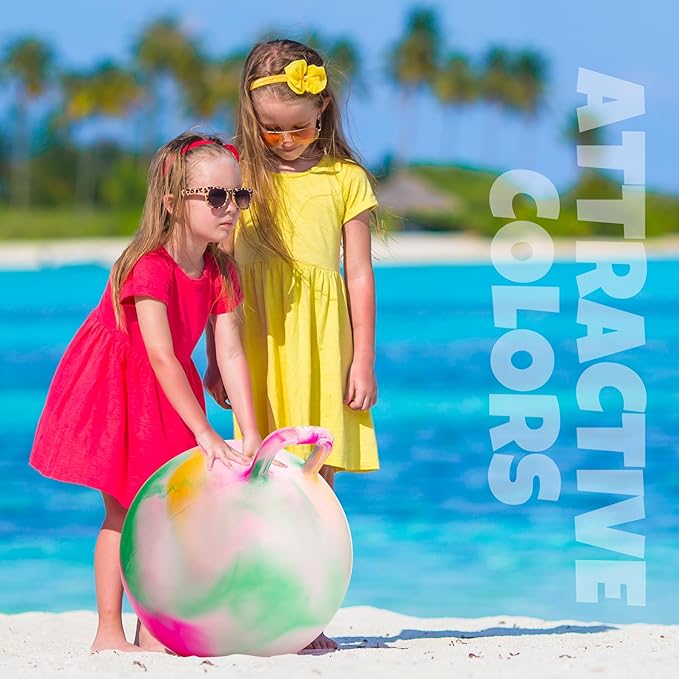 ZOOJOY Hopper Ball for Kids, Clouds Hopping Toys, 20 Inch Bouncy Ball with Handle for Boys Girls Aged 6-12, Inflatable Bounce Hopper Toy with Pump