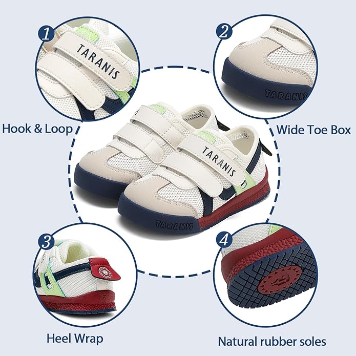 TARANIS Toddler Walking Shoes Wide Running Kids Sneakers Tennis Athletic Sport Shoes