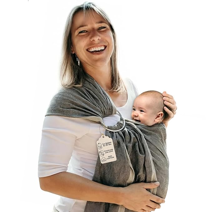 Hip Baby Wrap - Baby Carrier for Infants & Toddlers - Cotton Sling for Nursing, Baby Shower Gifts - Comfortable for Babies 8-35 lbs - Valentine Gifts for Her for Valentines Day - Midnight