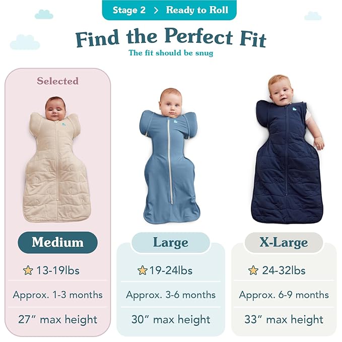 Love to Dream Transition Bag Organic 1.0 TOG, Celestial Dot Mint, Medium, 13-19 lbs., Patented Zip-Off Wings, Gently Help Baby Safely Transition from Being swaddled to arms Free Before Rolling Over