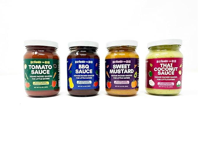 Beyond the Bib All Natural Toddler Sauces for Picky Eaters - Hidden Vegetables, No Added Sugar, Quick & Healthy Mealtime Solution - For 24+ Months (Variety Sample Box)