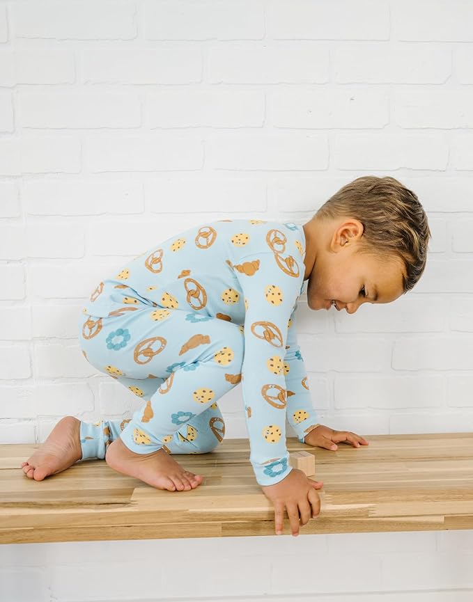 moimoln Sibling Matching 6M-8Y Soft Warm Cotton Modal Character Long Sleeve Snug-Fit Pajama Long Sleeve Sleepwear Daily