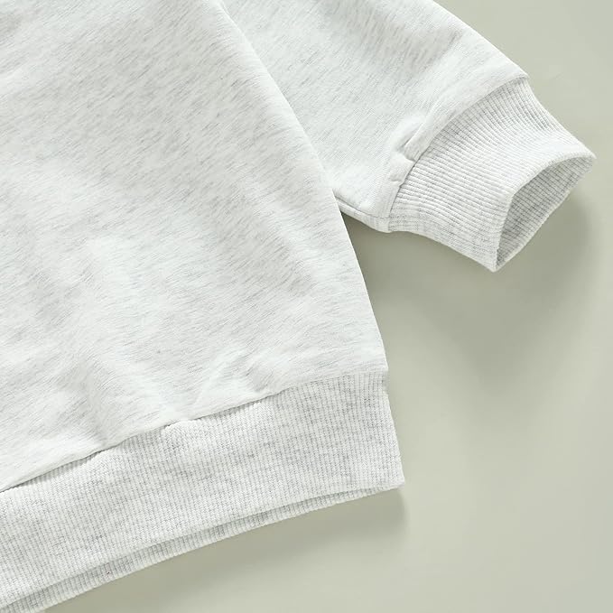 Toddler Baby Boy Clothes Solid Color Long Sleeve Crewneck Sweatshirt Top Casual Pants Set 2Pcs Fall Winter Outfits