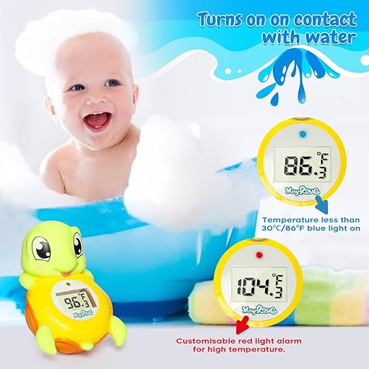 Backstroke Sea Turtle Baby Bath Thermometer,The Infant Baby Bath Floating Toy Safety Temperature Water Thermometer, BPA Free, New Baby Essentials