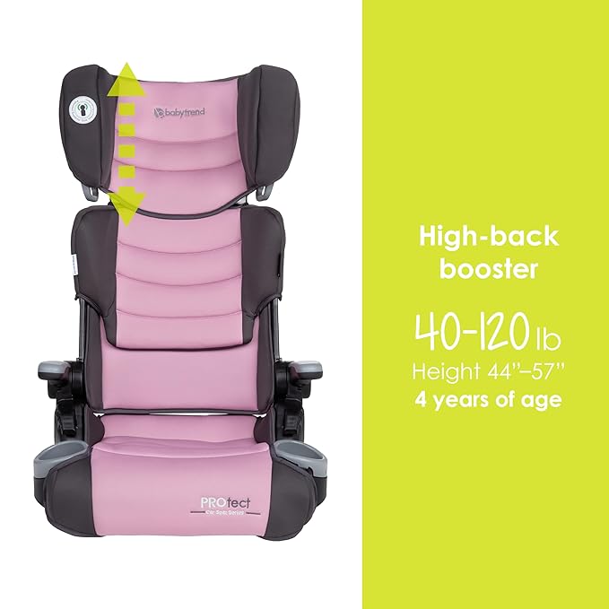 Baby Trend Protect 2-in-1 Folding Booster Seat, Dash Rose
