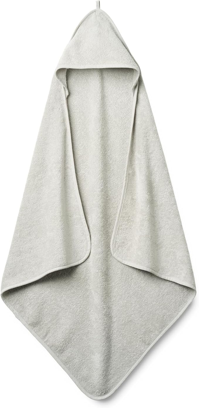 Baby Hooded Towel – Organic Cotton Baby Bath Towels – Baby Towels, Baby Bath Towels for Baby Boy, Baby Girl, 32" x 32" Super-Soft and Absorbent Baby Towels for Newborn (Pearl Grey)