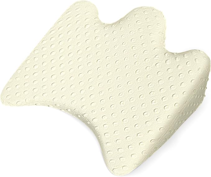 Tummy Time Support Pillow with Plush Cover for Baby Gas, Colic Relief & Burp, Nursing Reflux Prop for Feeding, Neck, Shoulder and Body, Tummy Time Mat for Newborns and Infant 0-12 Months - Beige