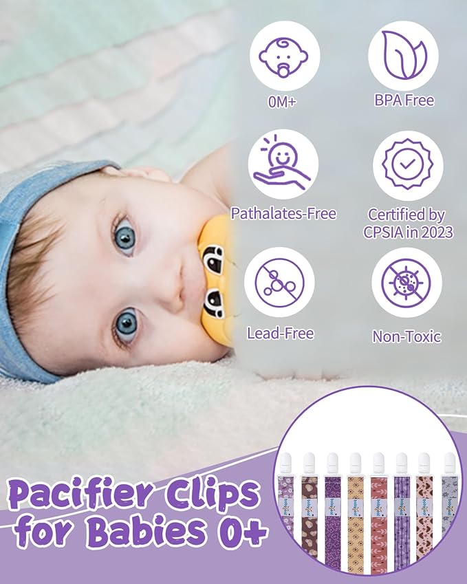 babygoal Baby Pacifier Clips 8 Pack 8PB27