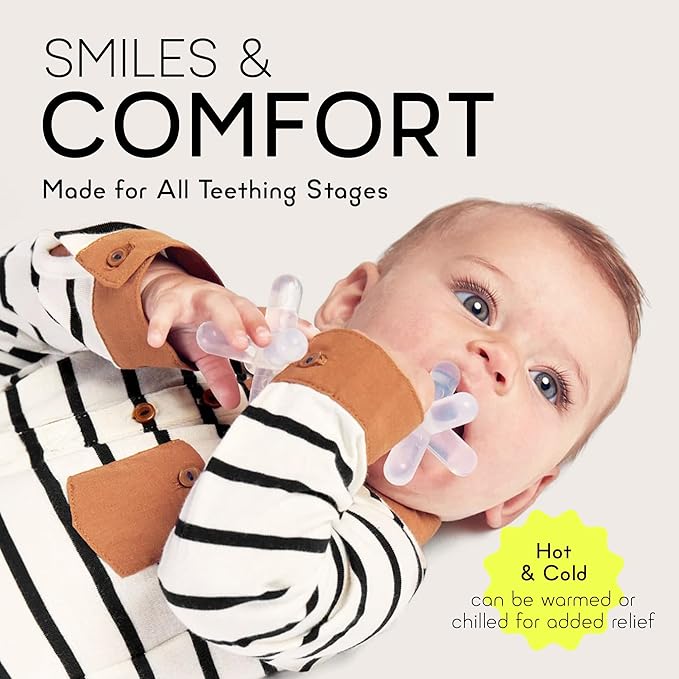 Silicone Baby Teething Toys - Baby teether for Infants, Toddlers, Newborns, CPSIA Certified, FDA Formulated Material