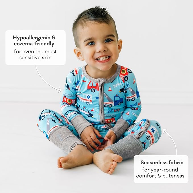 Little Sleepies Pajamas for Baby Boys & Girls, Viscose from Bamboo Baby Pajamas, Preemie & Newborn Sleepers, 2-Way Zipper PJs