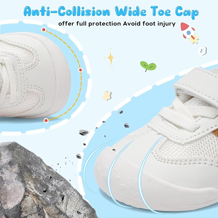 Scurtain Baby Shoes Boy Girl First Walking Shoe Infant Crib Breathable Sneakers Lightweight Barefoot Shoes for Babies