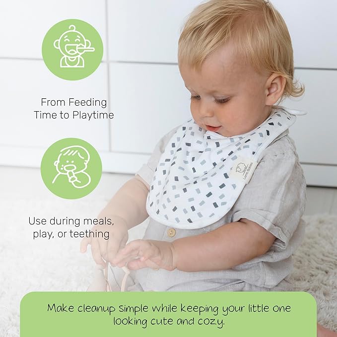 Snug Baby Drool Bibs, Absorbent, Lightweight, and Premium Cotton Baby Bibs for Drooling and Teething