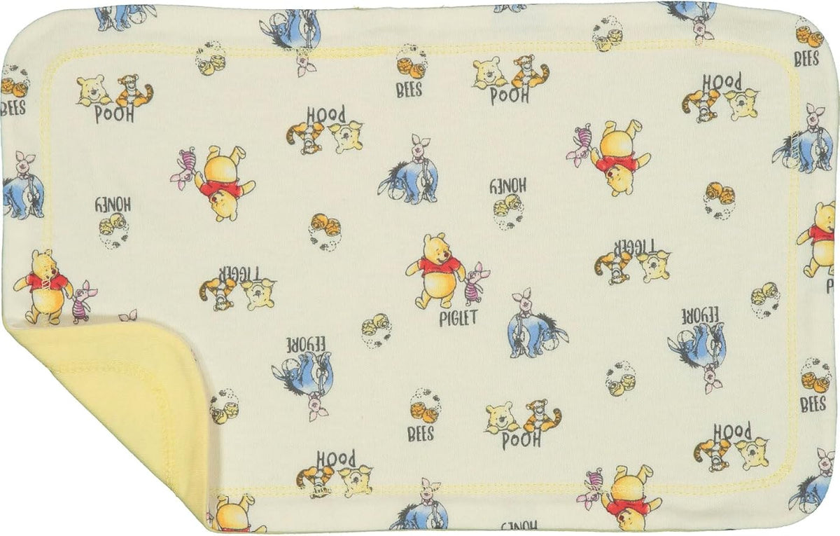 Disney Winnie the Pooh,Lion King,Pixar Monsters Inc. Baby Sleep N' Play Coverall Bib Blanket and Burp Cloth 4 Piece Set