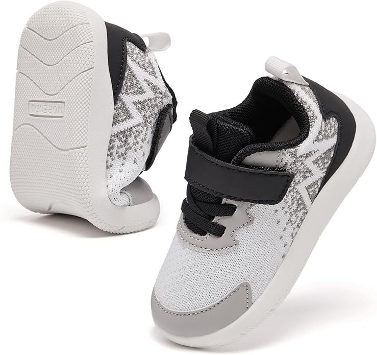MORENDL Wide Toddler Shoes Baby Walking Shoes Boys & Girls Barefoot Sneakers Zero Drop Comfort Tennis Running Outdoor Activities