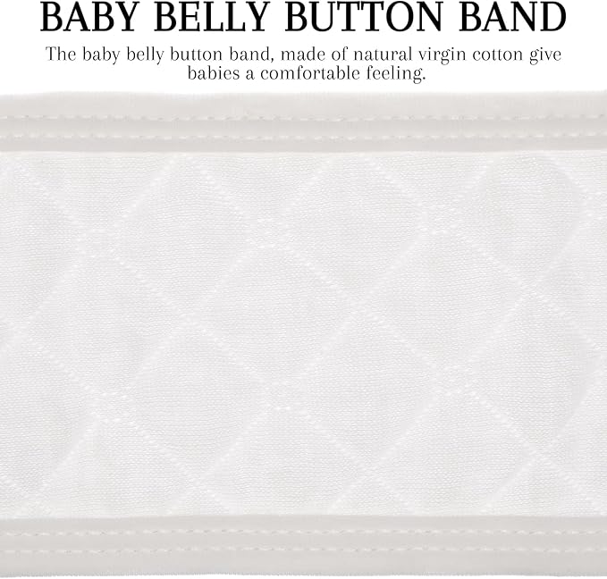 8 Pcs Baby Belly Button Band，Baby Umbilical Cord Belt, Infant Belly Binder Hernia Care Navel Truss Cotton Baby Infant Umbilical Cord Belly Band for 0-12 Months，Support Newborn Warm Essential