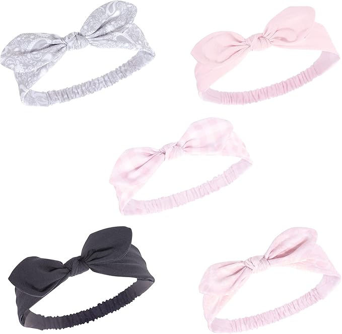 Hudson Baby Cotton and Synthetic Headbands, Size 0-24 Months