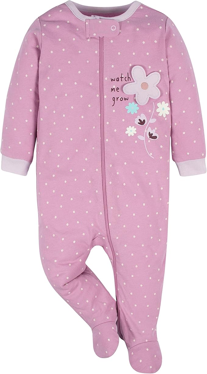 Gerber baby-girls 4 Pack Sleep 'N Play Footie