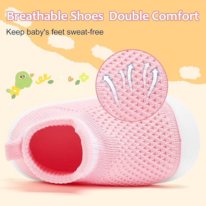 VIFUUR Baby Shoes Girls Boys Toddler Sneakers Non-Slip First Walkers Shoes for Babies 6 9 12 18 24 Months