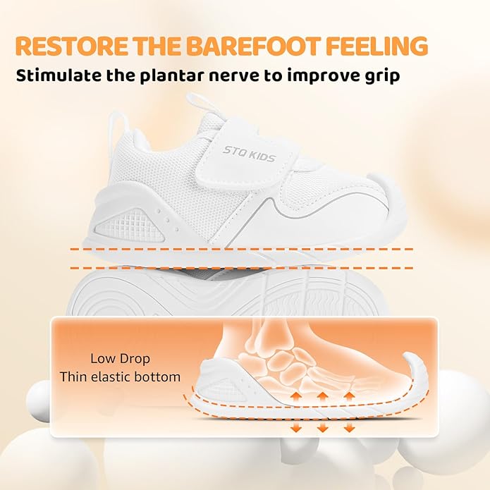 Baby Barefoot First Walking Shoes with Wide Toe Box Orthopedic Toddler Shoes for 6 12 18 24 Months