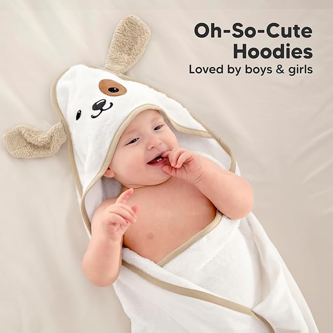 KeaBabies Hooded Baby Towel for Newborn - Viscose Derived from Bamboo Large Baby Bath Towels with Hood for Boys, Girls, Toddler, Extra Absorbent & Soft Newborn Bath Essentials (Unicorn, Regular)