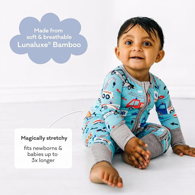 Little Sleepies Pajamas for Baby Boys & Girls, Viscose from Bamboo Baby Pajamas, Preemie & Newborn Sleepers, 2-Way Zipper PJs