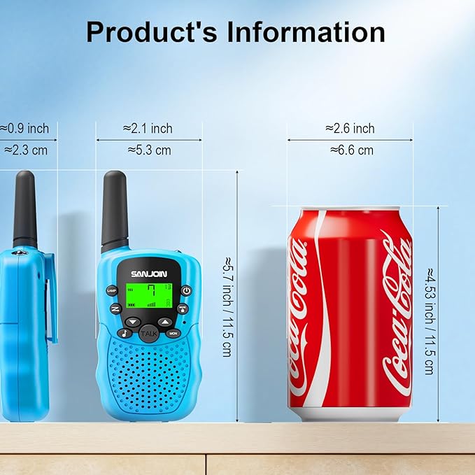 Walkie Talkies for Kids Toys Valentines Day Gifts for Kid Boys Girls 4-6, 3 Miles Range Walkie Talkie to Camping, Outdoor, 4 Year Old Girl Birthday Gifts for 3 4 5 6 7 8 9 Year Old Boy Girl Gifts
