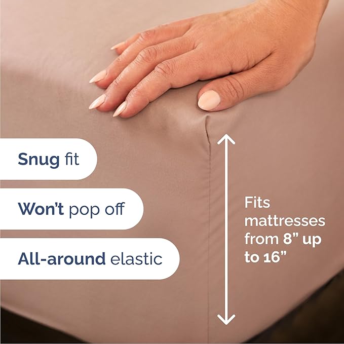 Cal King Size 4 Piece Sheet Set - Comfy Breathable & Cooling Bed Sheets Set - Hotel Luxury Bedding for Women, Men, Kids, Teens, Boys & Girls - Deep Pockets, Ultra-Soft, Wrinkle Free - Oeko-Tex - Mauve