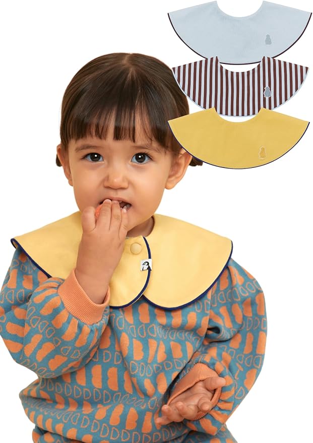 Konny Baby Bibs 3/5/7-Pack Set, 360 ° Rotate, Soft and Absorbent Bandana Drooling for Boys Girls baby Essentials