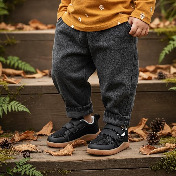 MORENDL Boys & Girls Walking Shoes 0-4 Years Baby Wide Toe Box Barefoot Shoes Toddler Sneakers