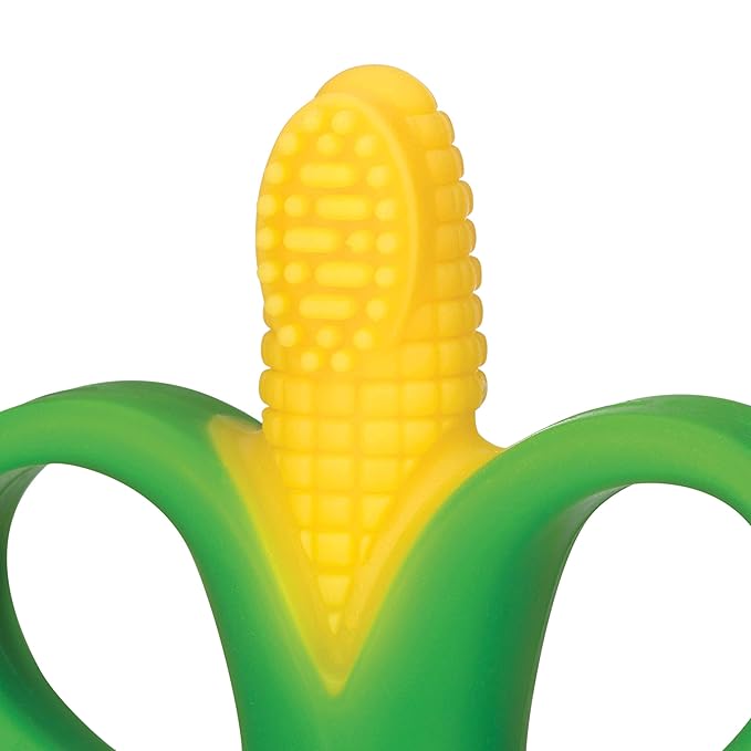 Nuby Soothing Corn Teether, Green, Green