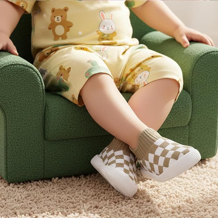 MORENDL Baby Toddler Walking Socks Non-Slip Breathable Unisex Casual Sneakers