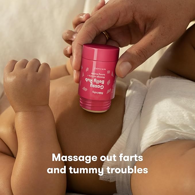 Frida Baby Fart Freeing Essentials | Includes Windi and Gassy Belly Rub for Safe, Natural, and Instant Gas Relief for Infants and Babies