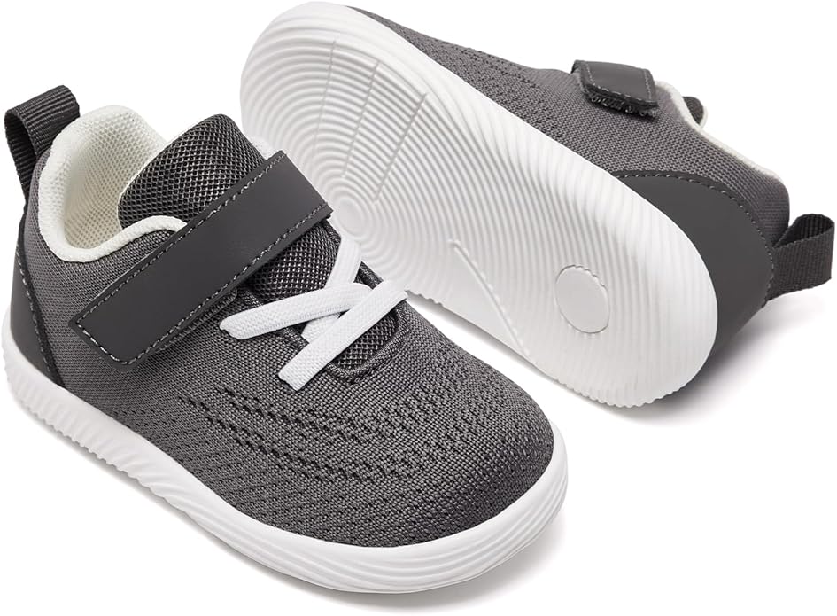 MORENDL Toddler Sneakers Baby Boys & Girls Barefoot Shoes Lightweight Breathable Walking Running Tennis Athletic Sport Shoes