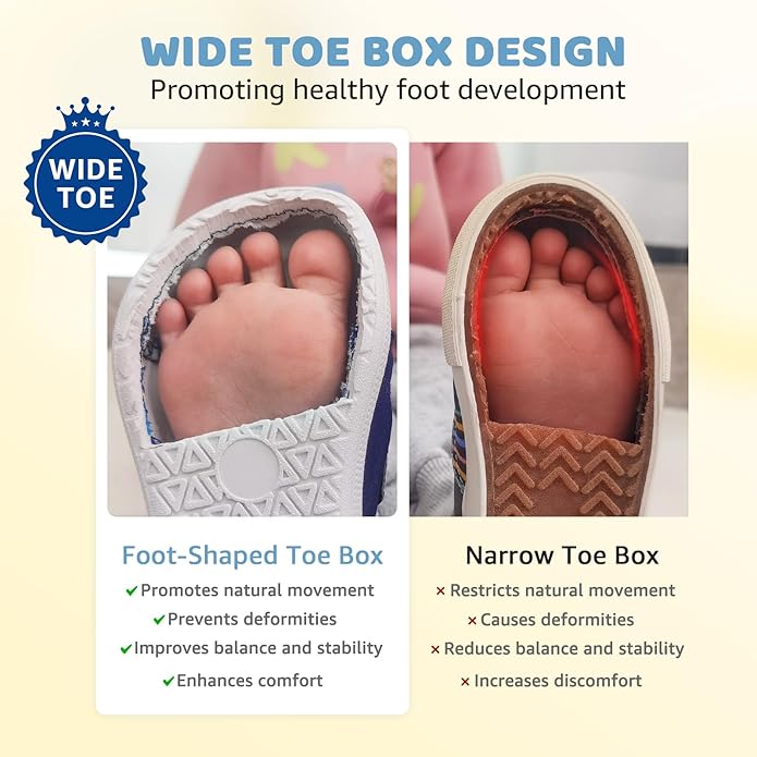 Baby First Walking Shoes Baby Girls Wide Barefoot Sneakers Lightweight Soft Toddler Shoe Non-Slip Ankle Support