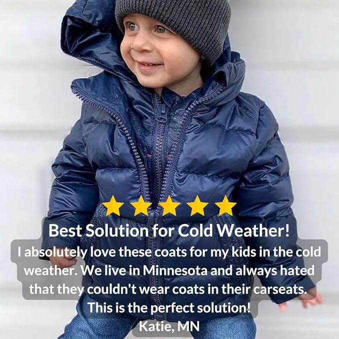 ONE KID The Road Coat Down | Car Seat Safe Winter Jacket | Crash Tested | Unisex | 12 Months-8 Years