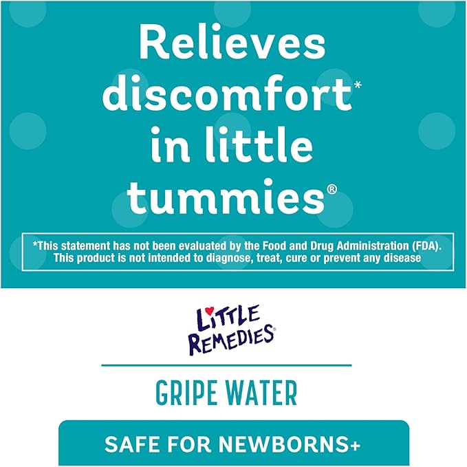 Little Remedies Gripe Water for Babies, With Chamomile, for Baby Gas Relief, No Alcohol or Artificial Dyes, 4 Fl Oz