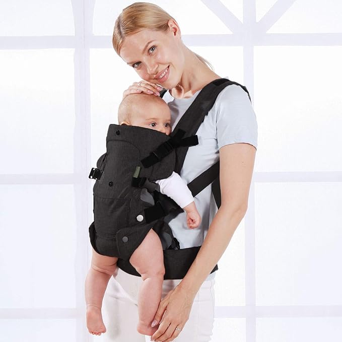 Baby Carrier Wrap,Baby Carriers Newborn to Toddler,Cozy Baby Holder Carrier Lightweight,Adjustable Baby Carriers Support for Infant 7-45lbs Girl and Boy,Front Back All Positions,Shower Gift-Black