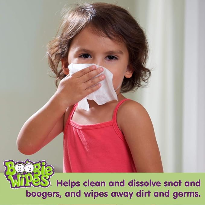 Saline Nose Wipes by Boogie, for Baby & Kids, Face, Hand & Body, Made with Vitamin E, Aloe, and Natural Saline, Grape Scent, 30 Count (Pack of 3)
