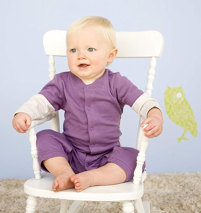 Babysoy Long Sleeve Baseball Style One Piece Coverall Romper