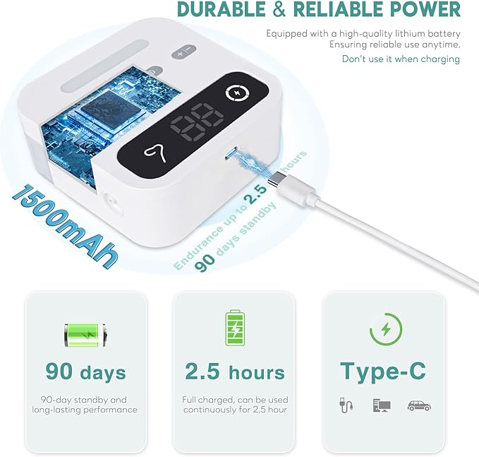 Termichy Electric Baby Nasal Aspirator: Automatic Nose Sucker for Stuffy Nose Toddlers - Adjustable Baby Nose Suction with 9 Suction Levels Gentle & Fast Relief of Nasal Congestion in Newborns