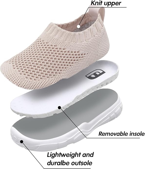 JOINFREE Toddler Boys Girls Sneaker Slip On Shoes Kids Lightweight Breathable Walking Shoes