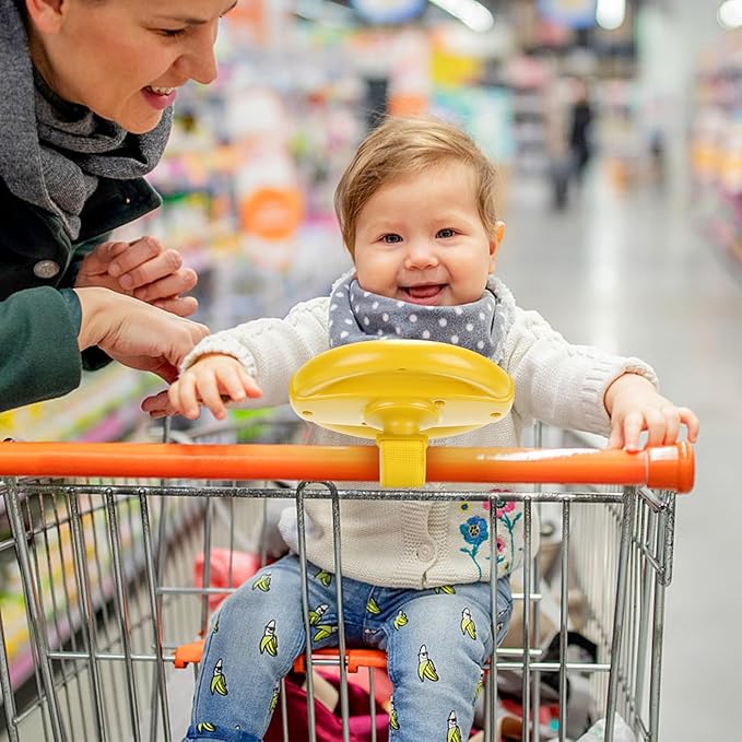 Accmor Stroller Steering Wheel Toy, Pretend Driving Simulated Steering Wheel for Stroller Shopping Carts Universal Detachable Funny Toy Attachment Accessories