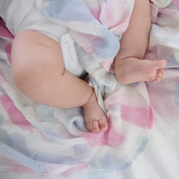 aden + anais Silky Soft Swaddle Blanket, Boutique Muslin Blankets for Girls & Boys, Baby Receiving Swaddles, Ideal Newborn & Infant Swaddling Set, Perfect Shower Gifts, 3 Pack, Florentine