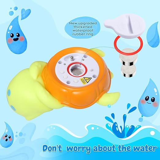 Backstroke Sea Turtle Baby Bath Thermometer,The Infant Baby Bath Floating Toy Safety Temperature Water Thermometer, BPA Free, New Baby Essentials