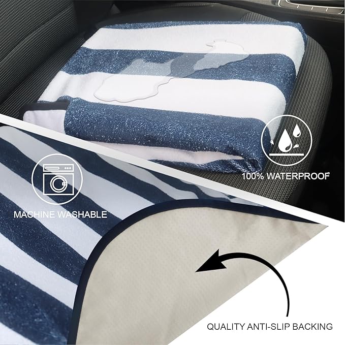 Back Seat Cover Protector for Dogs and Kids, Universal Waterproof Towel Rear Bench Seat Cover for Car, Truck, Van & SUV, Machine-Washable Backseat Car Covers (1pcs Rear Seat)