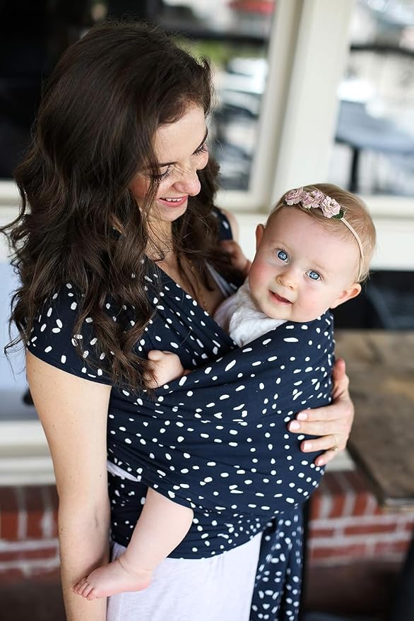 Seville Stretchy Baby Wrap - Newborn to Toddler Carrier - Hands-Free Sling - 7-35 lbs
