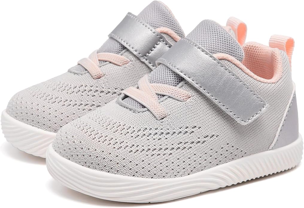 MORENDL Toddler Sneakers Baby Boys & Girls Barefoot Shoes Lightweight Breathable Walking Running Tennis Athletic Sport Shoes