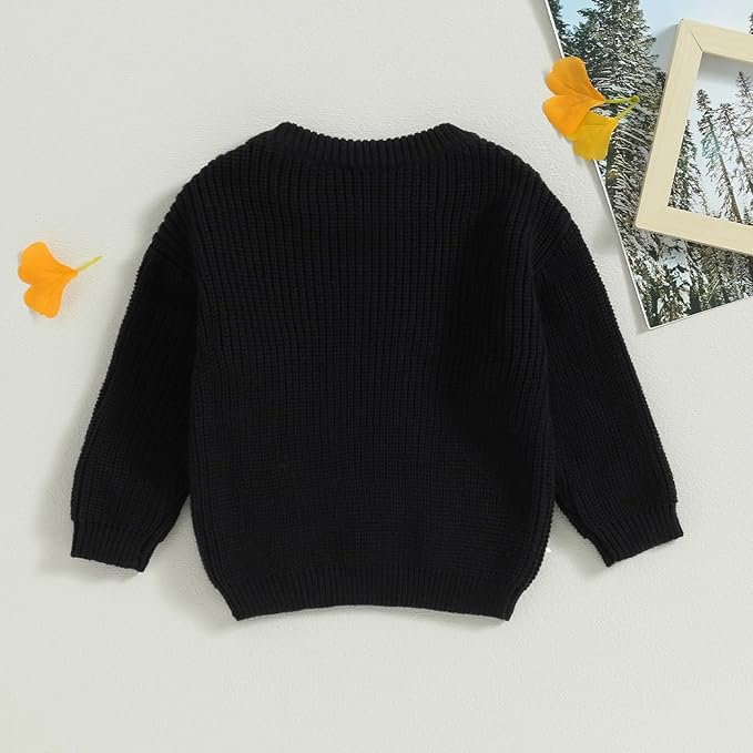 Mubineo Baby Girl Winter Clothes Cute Flower Sweater Crewneck Pullover Long Sleeve Knit Newborn Infant Sweaters
